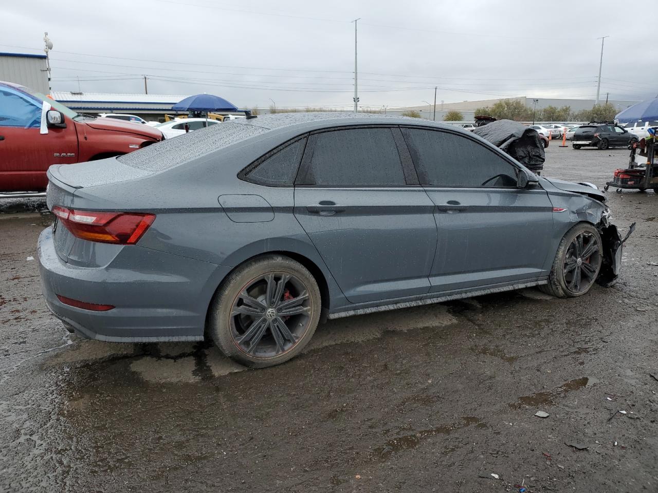 2019 Volkswagen Jetta VIN 3VW6T7BU4KM180915 Copart auction photo, front end / side damage thumbnail 3