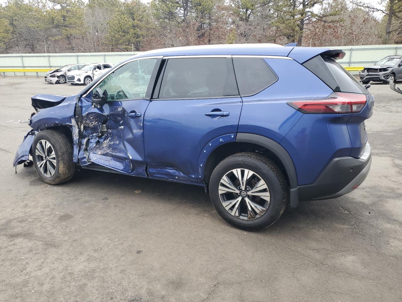 2021 Nissan Rogue VIN 5N1AT3BB0MC757377 Copart auction photo, side / front end damage thumbnail 2