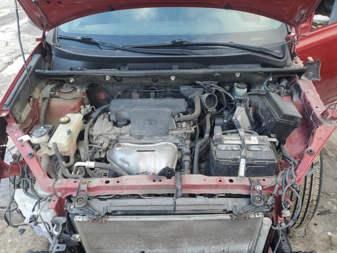 2013 Toyota RAV 4 VIN JTMRFREV3DD011121 Copart auction photo, front end damage thumbnail 12