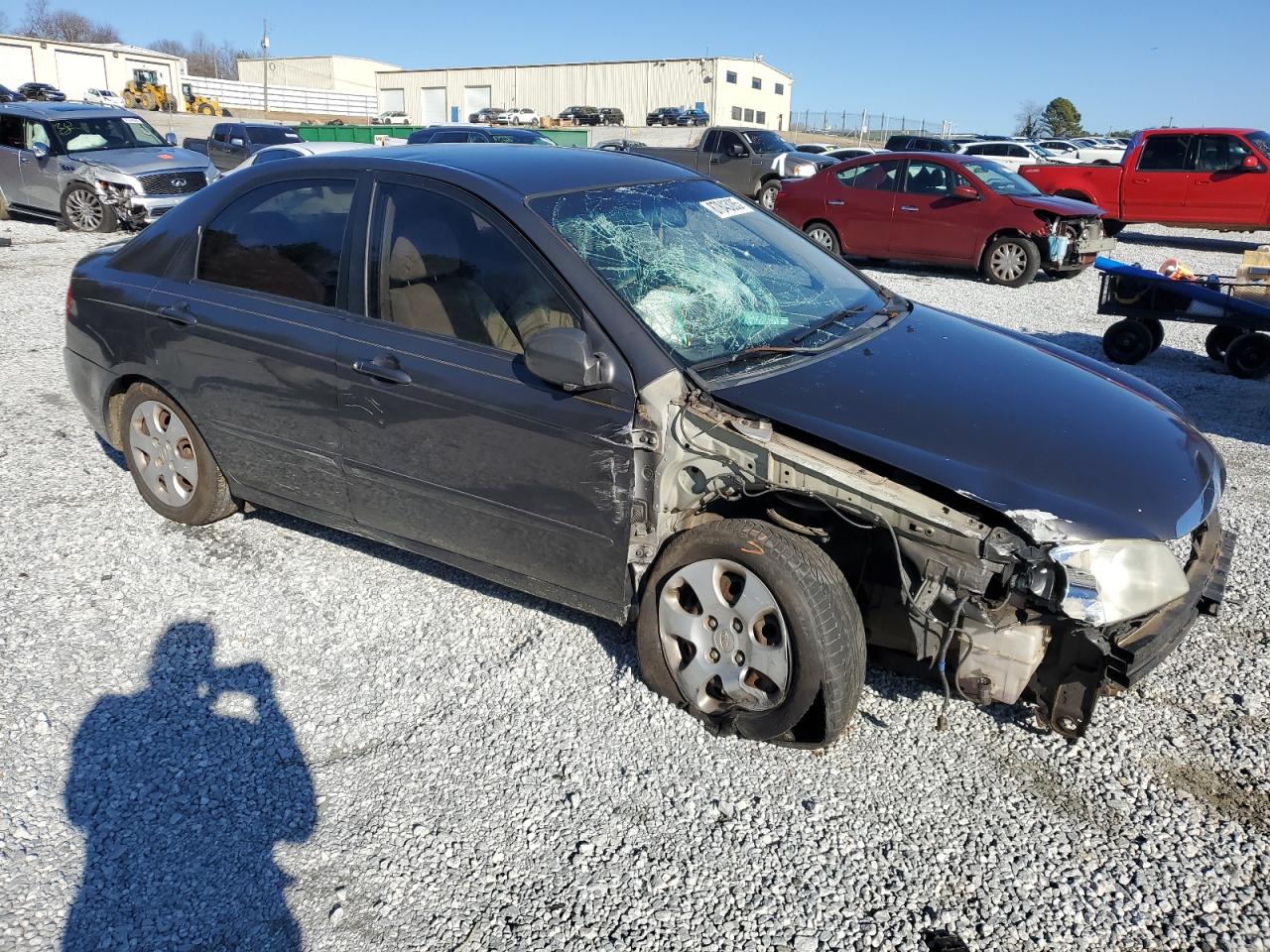 2006 KIA Spectra VIN KNAFE121765361242 Copart auction photo, all over / mechanical damage thumbnail 4