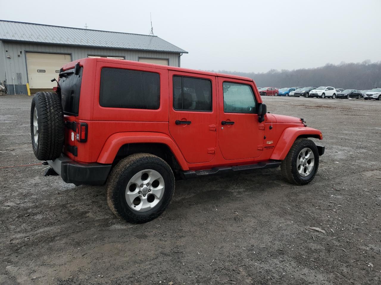 2014 Jeep Wrangler VIN 1C4BJWEG7EL163698 Copart auction photo, front end damage thumbnail 3