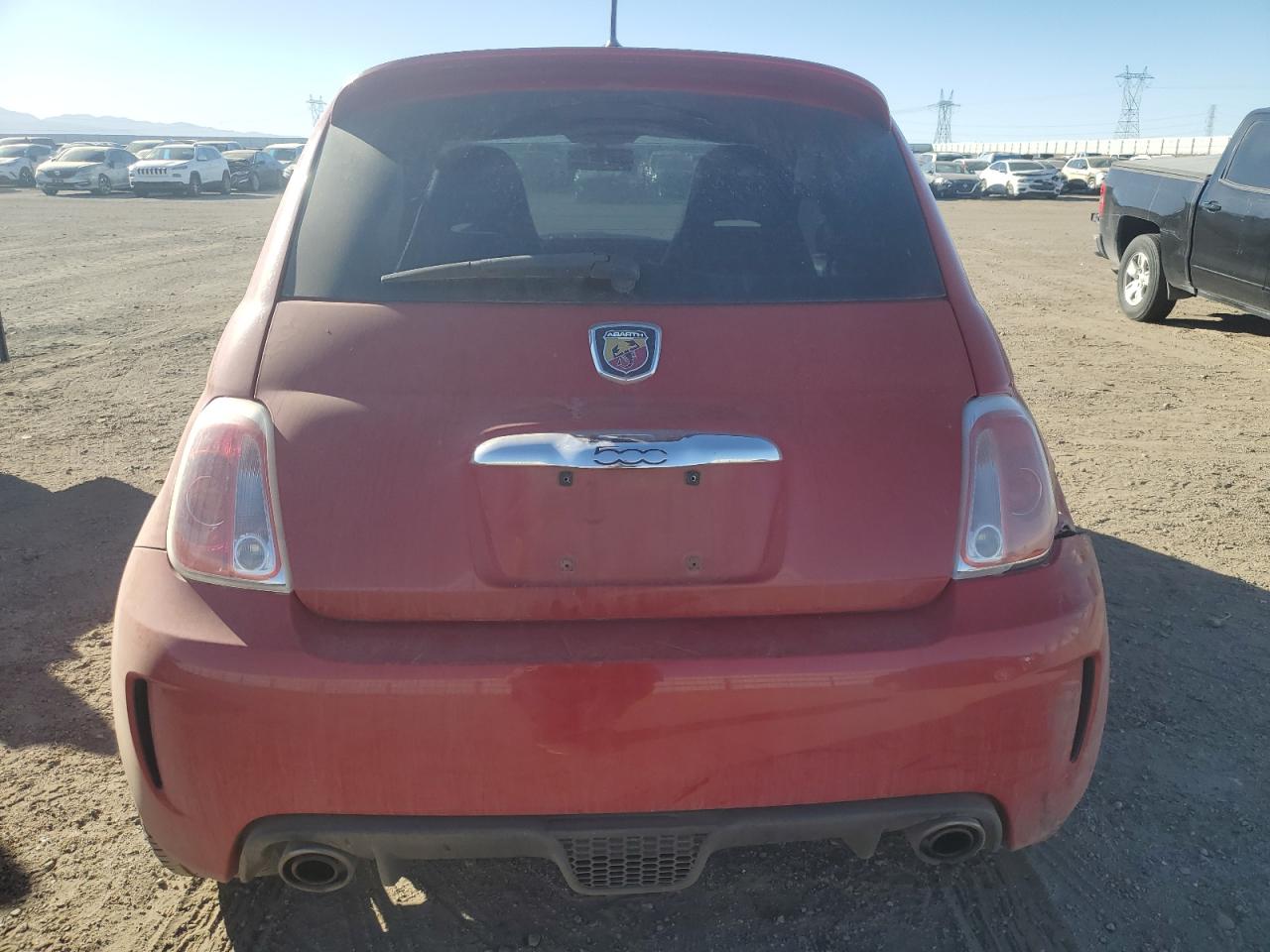 2012 Fiat 500 VIN 3C3CFFFH6CT380744 Copart auction photo, rear end damage thumbnail 6