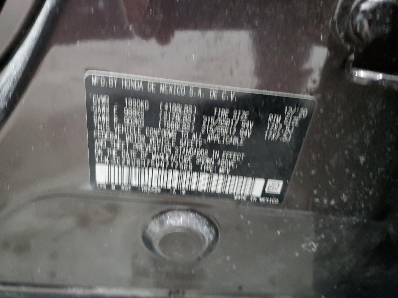 2021 Honda HR-V VIN 3CZRU6H75MM717569 Copart auction photo, rollover damage thumbnail 15