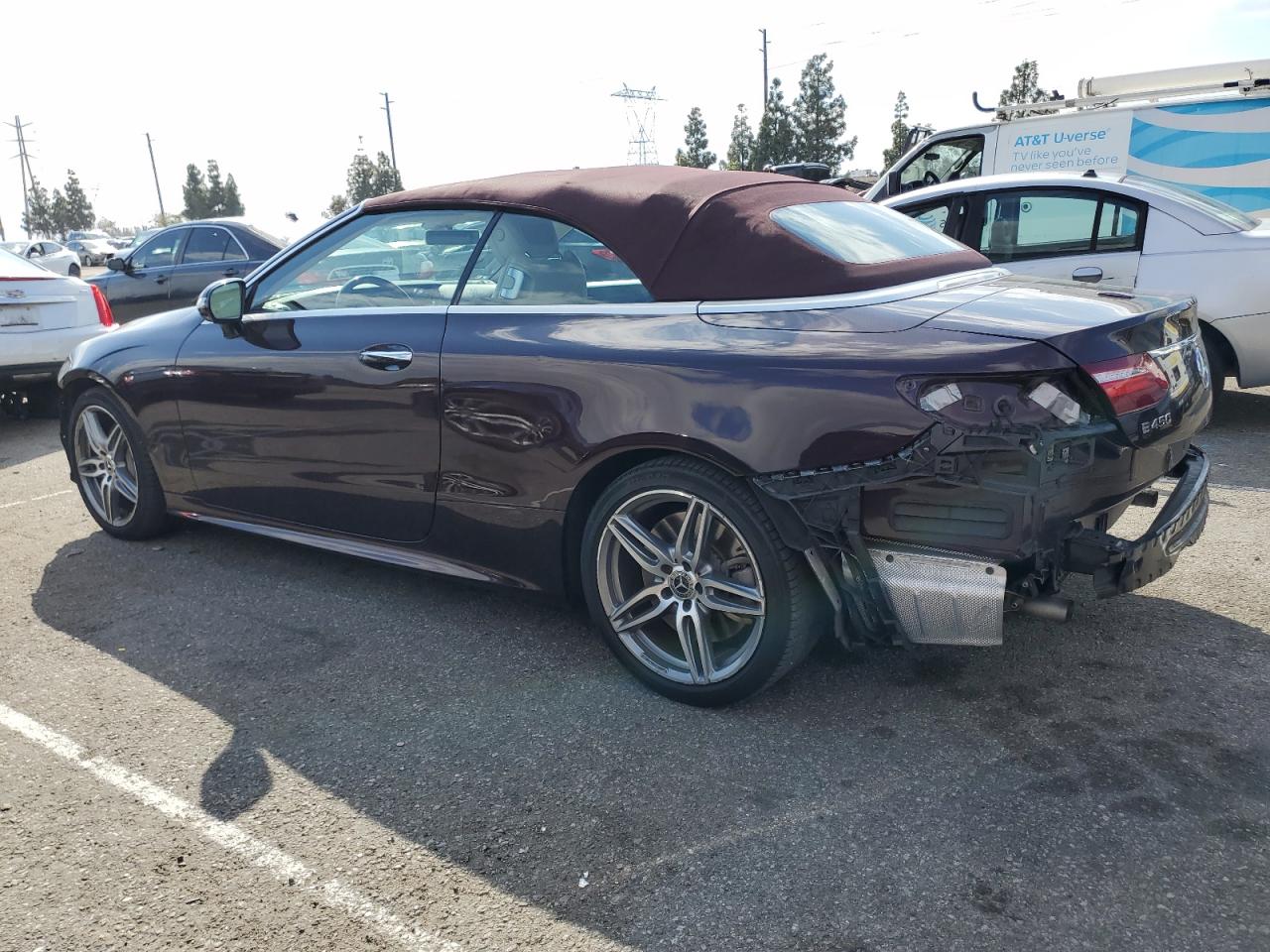 2019 Mercedes-Benz E-klasse VIN WDD1K6HB5KF078268 Copart auction photo, rear end / front end damage thumbnail 2