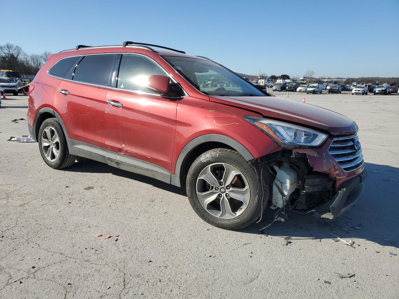2014 Hyundai Santa Fe VIN KM8SN4HF7EU049203 Copart auction photo, front end damage thumbnail 4