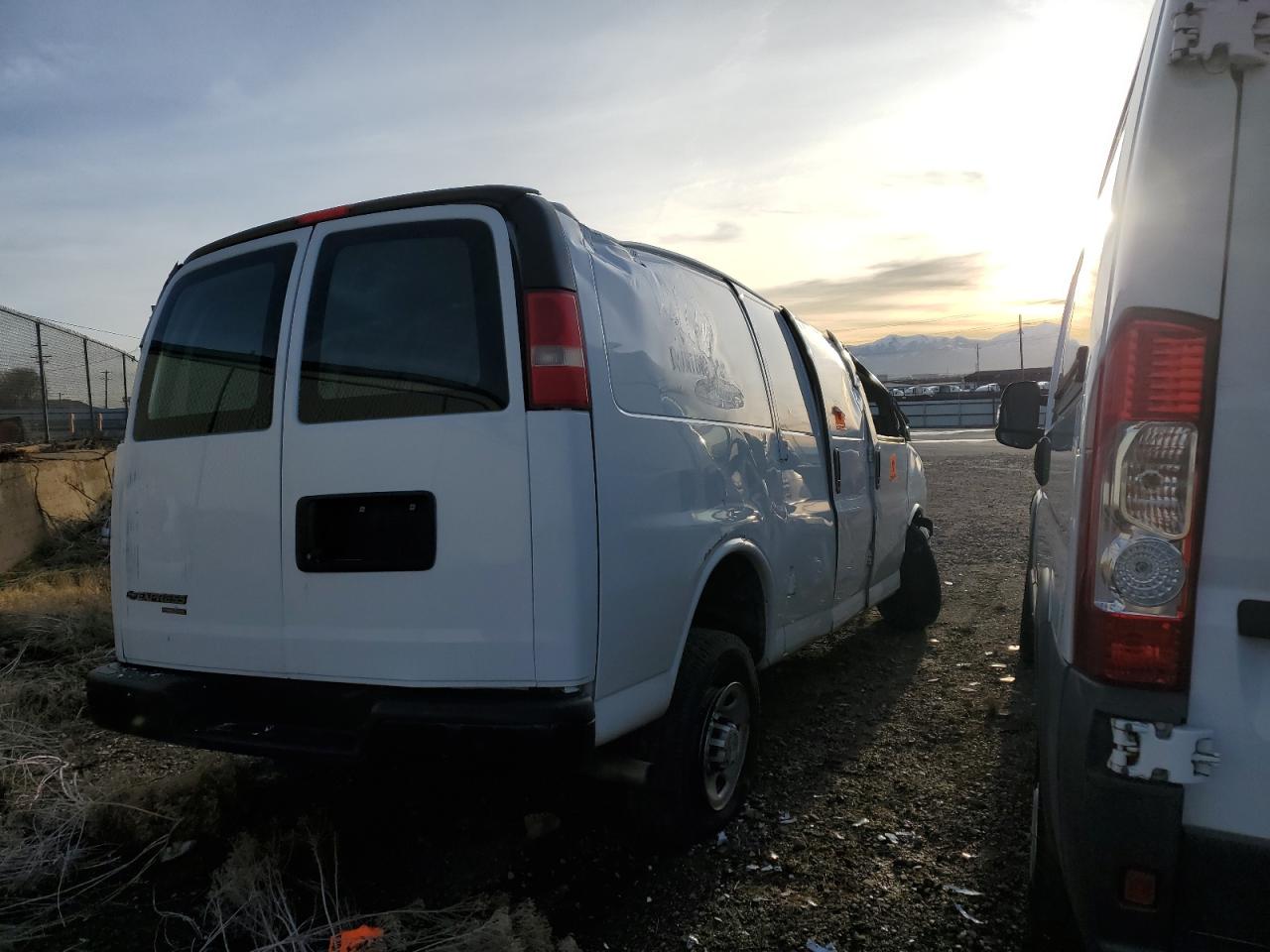 2015 Chevrolet Express VIN 1GCWGFCF6F1247518 Copart auction photo, all over damage thumbnail 3