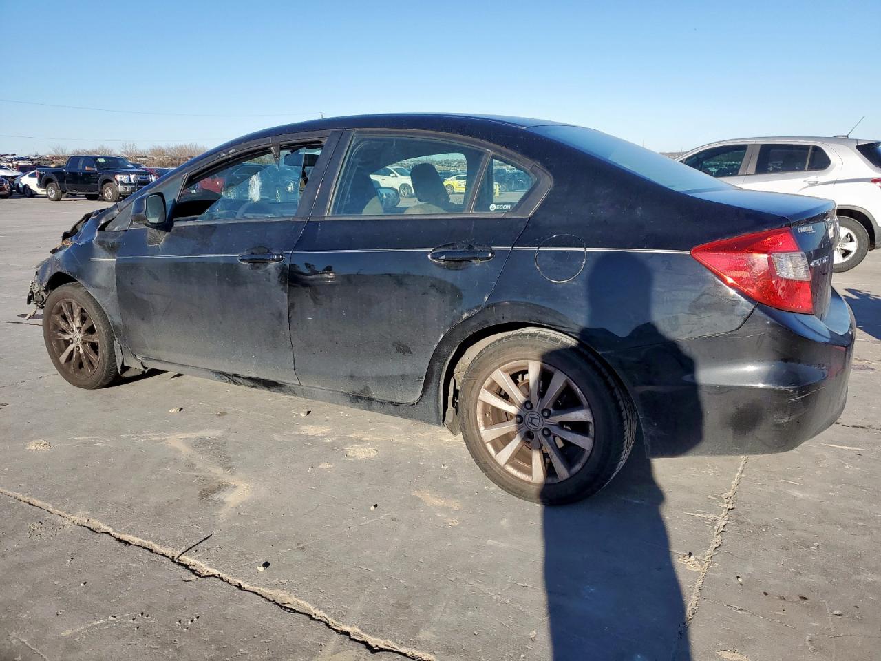 2012 Honda Civic VIN 19XFB2F86CE081322 Copart auction photo, front end / side damage thumbnail 2