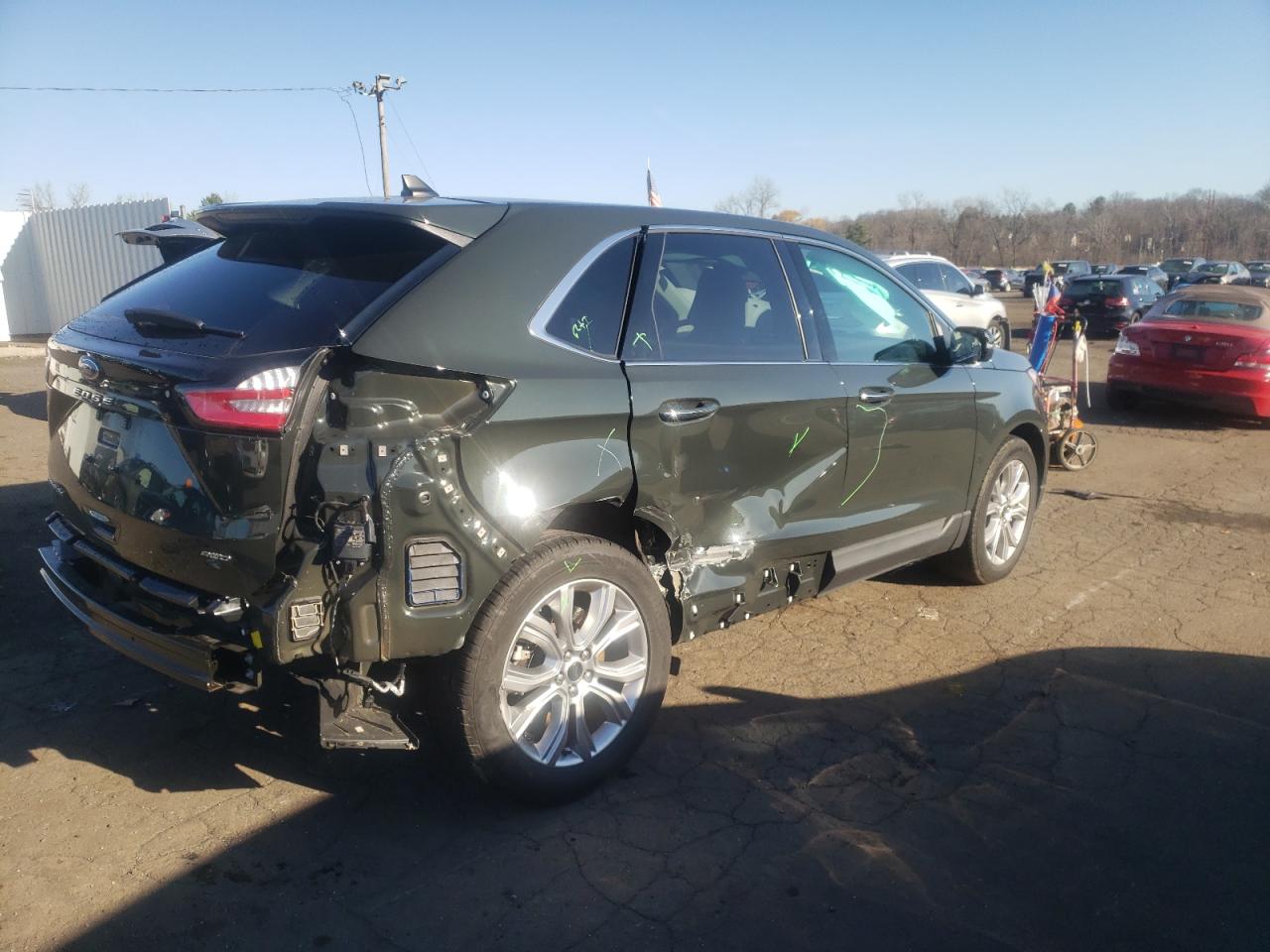 2023 Ford Edge VIN 2FMPK4K95PBA47797 Copart auction photo, side damage thumbnail 3