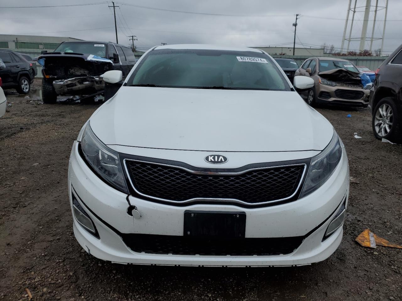 2015 KIA Optima VIN KNAGM4A76F5555808 Copart auction photo, all over damage thumbnail 5
