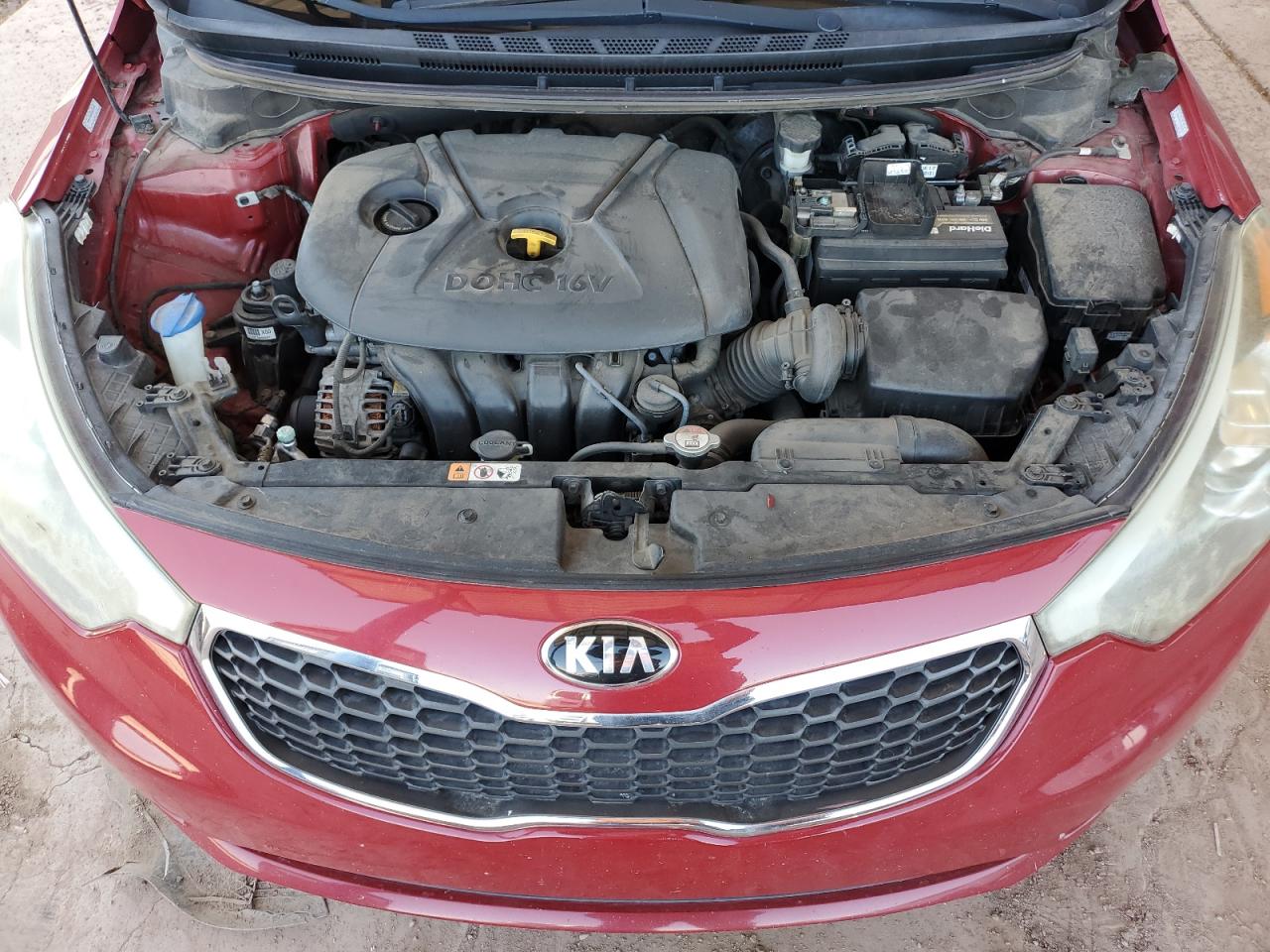 2014 KIA Forte VIN KNAFX4A62E5097189 Copart auction photo, front end / side damage thumbnail 12