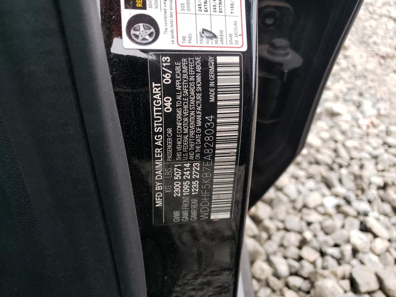 2014 Mercedes-Benz E-klasse VIN WDDHF5KB7EA828034 Copart auction photo, front end / undercarriage damage thumbnail 12