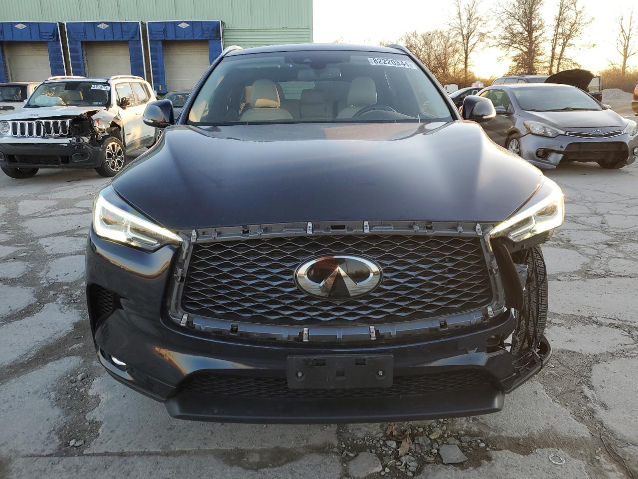2020 Infiniti QX50 VIN 3PCAJ5M3XLF111079 Copart auction photo, front end / side damage thumbnail 5