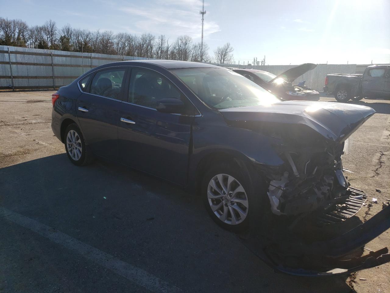 2019 Nissan Sentra VIN 3N1AB7AP5KY449589 Copart auction photo, front end / hail damage thumbnail 4