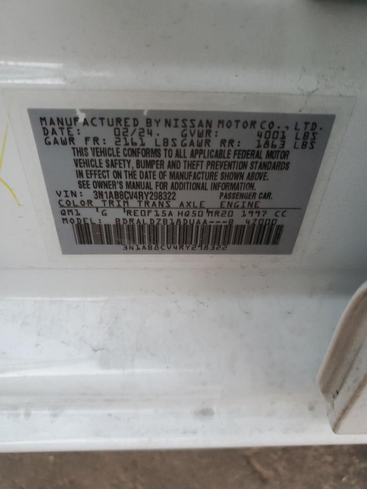 2024 Nissan Sentra VIN 3N1AB8CV4RY298322 Copart auction photo, front end damage thumbnail 14