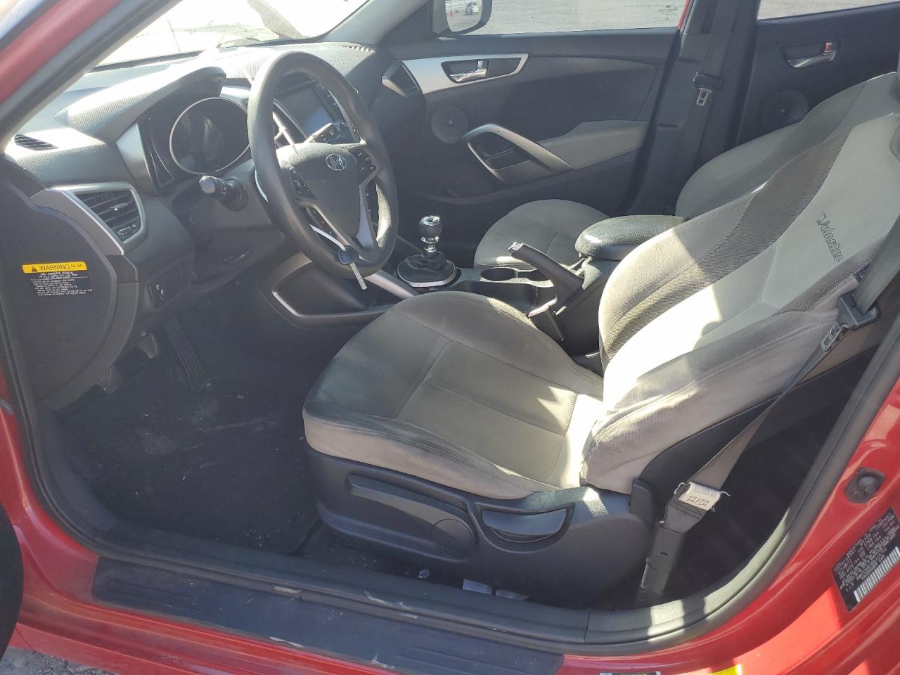 2013 Hyundai Veloster VIN KMHTC6AD3DU114710 Copart auction photo, mechanical damage thumbnail 7