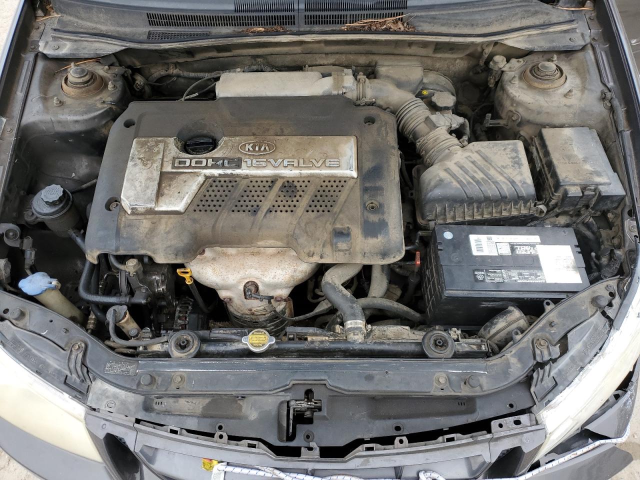 2006 KIA Spectra VIN KNAFE121565346450 Copart auction photo, front end / side damage thumbnail 11