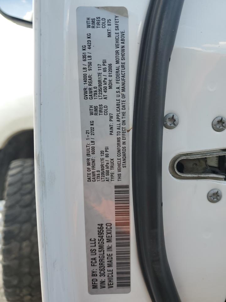 2021 RAM 3500 VIN 3C63RRGL5MG549564 Copart auction photo, front end / minor dent/scratches damage thumbnail 15