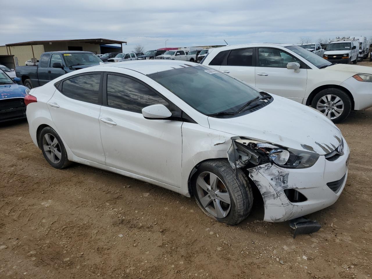 2013 Hyundai Elantra VIN 5NPDH4AE3DH451122 Copart auction photo, front end / minor dent/scratches damage thumbnail 4