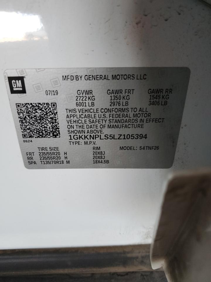 2020 GMC Acadia VIN 1GKKNPLS5LZ105394 Copart auction photo, front end damage thumbnail 15