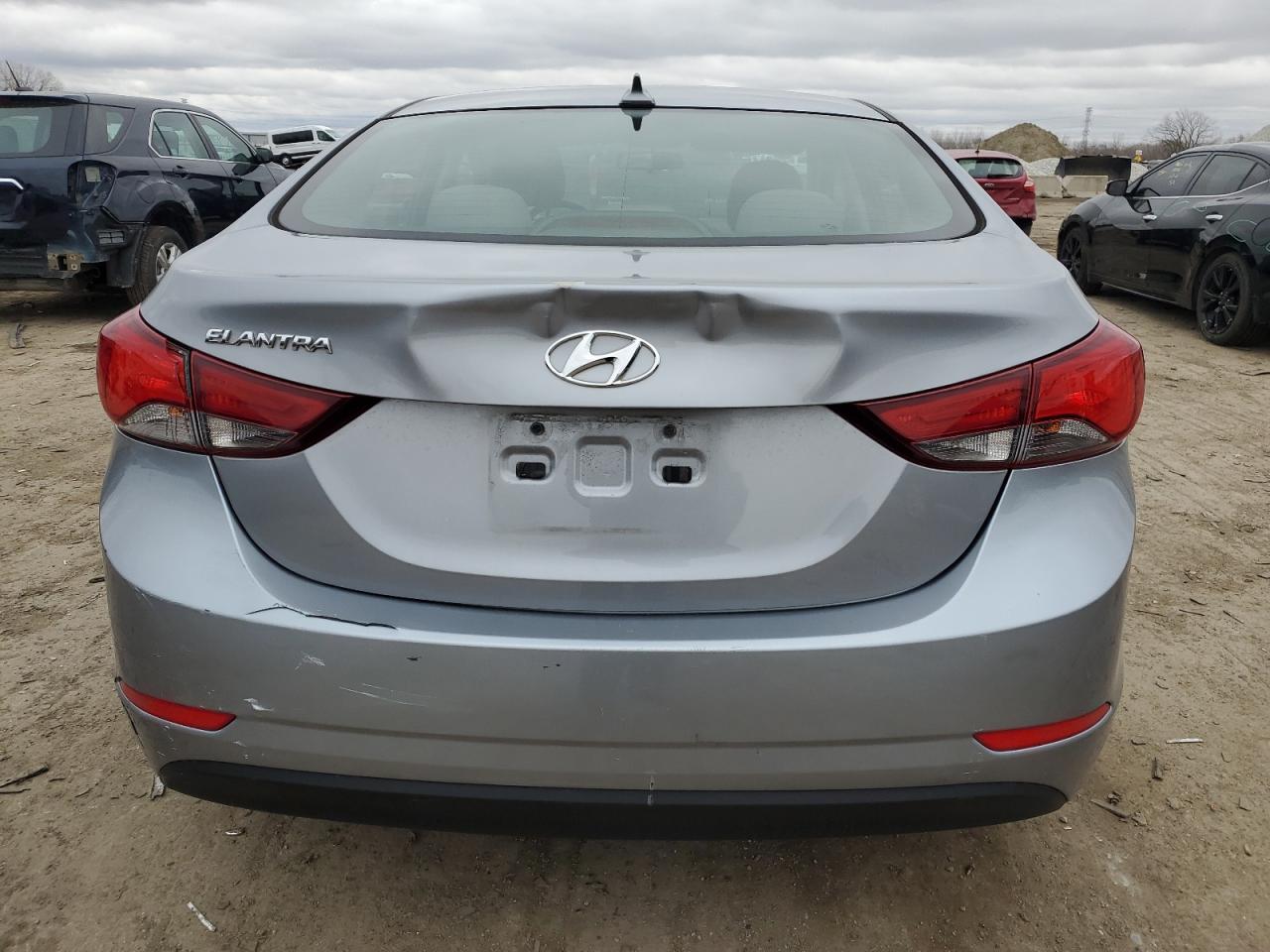 2016 Hyundai Elantra VIN 5NPDH4AE5GH783924 Copart auction photo, vandalism / side damage thumbnail 6