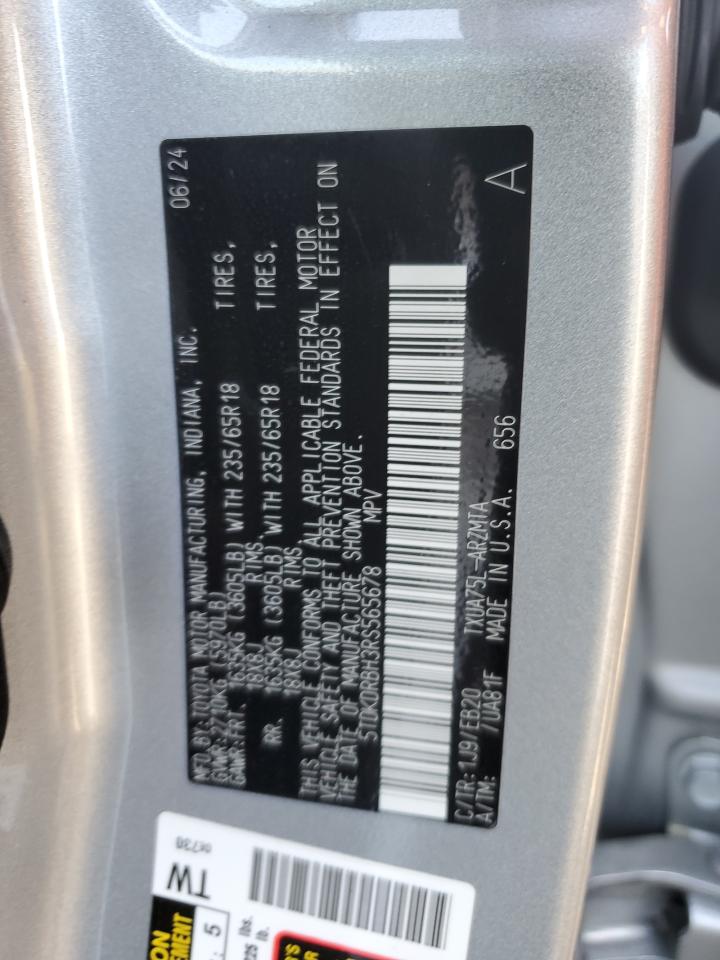 2024 Toyota Highlander VIN 5TDKDRBH3RS565678 Copart auction photo, front end damage thumbnail 14
