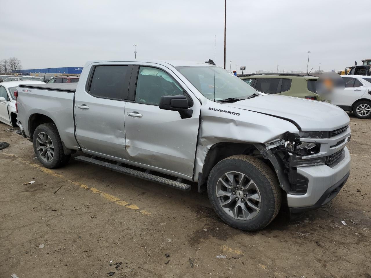 2021 Chevrolet Silverado VIN 1GCPYEEK3MZ290847 Copart auction photo, front end / side damage thumbnail 4