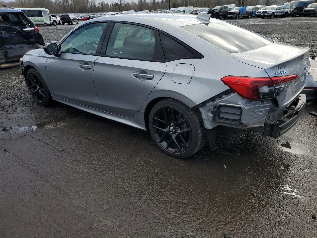 2022 Honda Civic VIN 2HGFE2F51NH578719 Copart auction photo, front end / rear end damage thumbnail 2