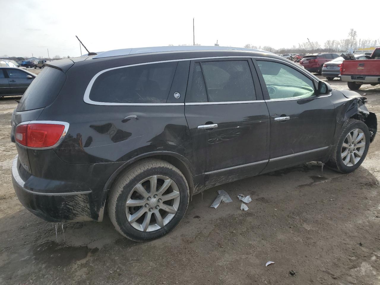 2013 Buick Enclave VIN 5GAKVDKD9DJ182977 Copart auction photo, front end / rear end damage thumbnail 3
