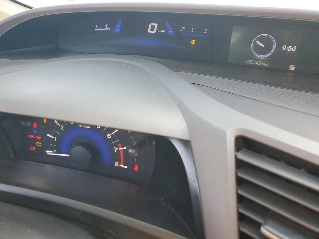 2012 Honda Civic VIN 2HGFB2F50CH595453 Copart auction photo, mechanical damage thumbnail 9