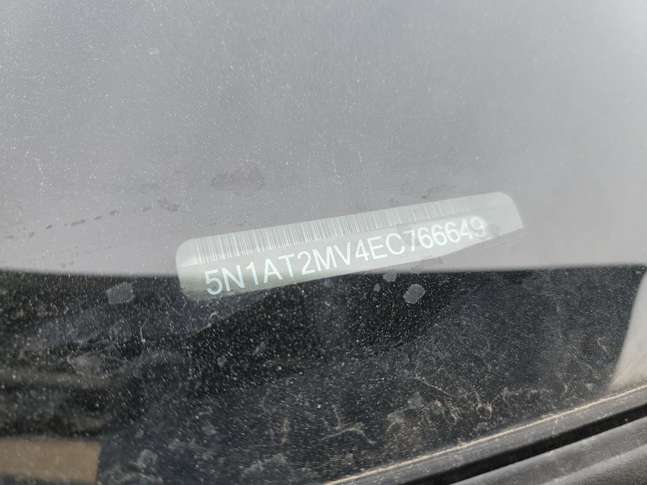 2014 Nissan Rogue VIN 5N1AT2MV4EC766649 Copart auction photo, side / rear end damage thumbnail 13