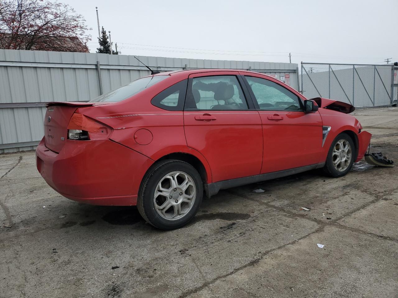 2008 Ford Focus VIN 1FAHP35N98W122827 Copart auction photo, all over damage thumbnail 3