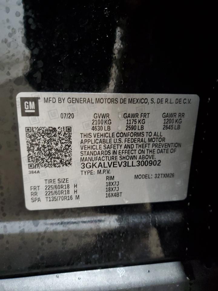 2020 GMC Terrain VIN 3GKALVEV3LL300902 Copart auction photo, front end damage thumbnail 14