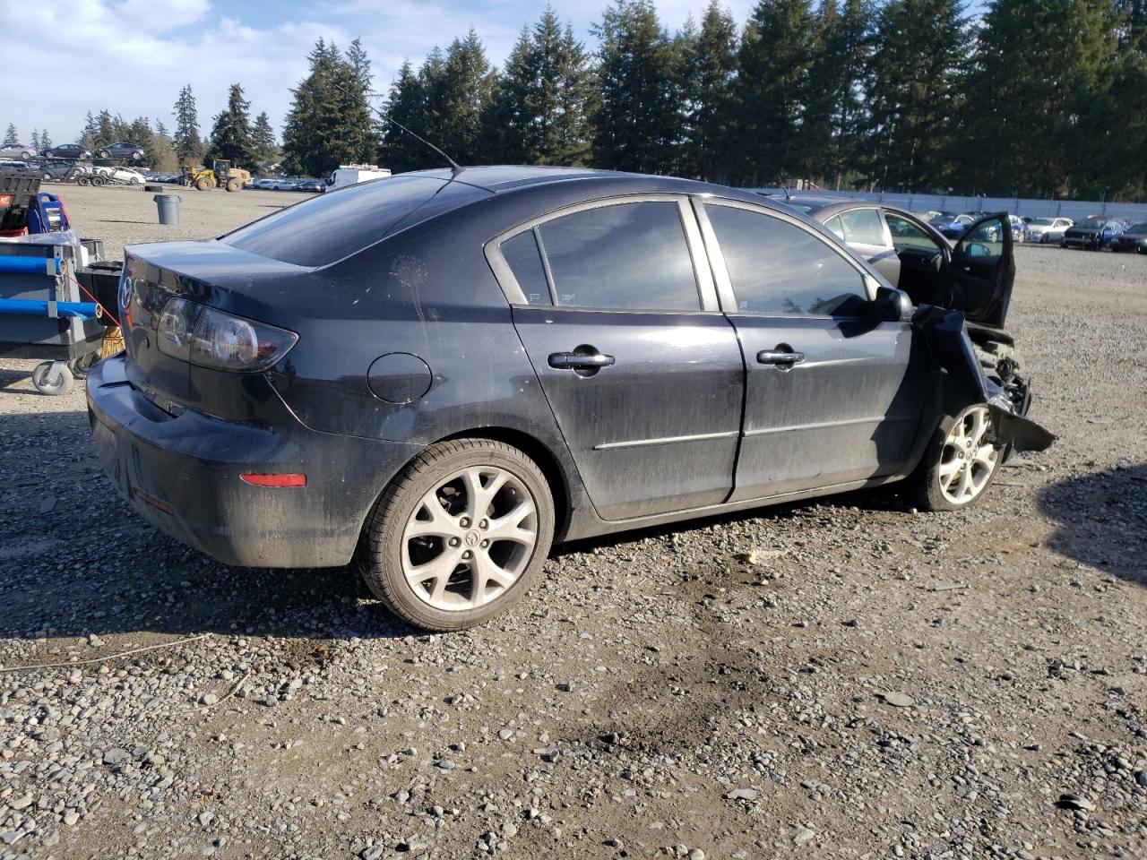 2009 Mazda 3 VIN JM1BK32F491233652 Copart auction photo, side / front end damage thumbnail 3