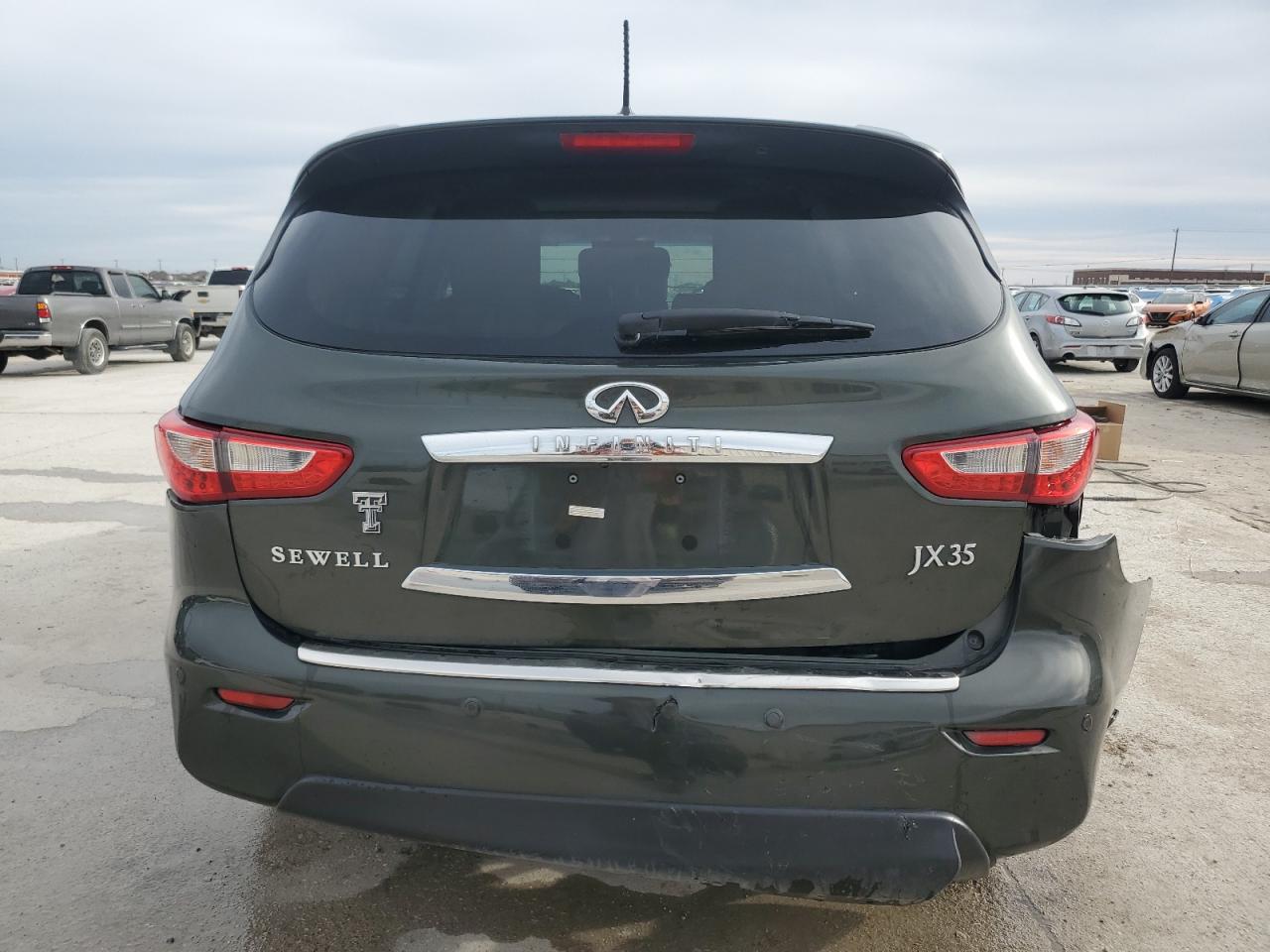 2013 Infiniti JX VIN 5N1AL0MM5DC306698 Copart auction photo, rear end / minor dent/scratches damage thumbnail 6