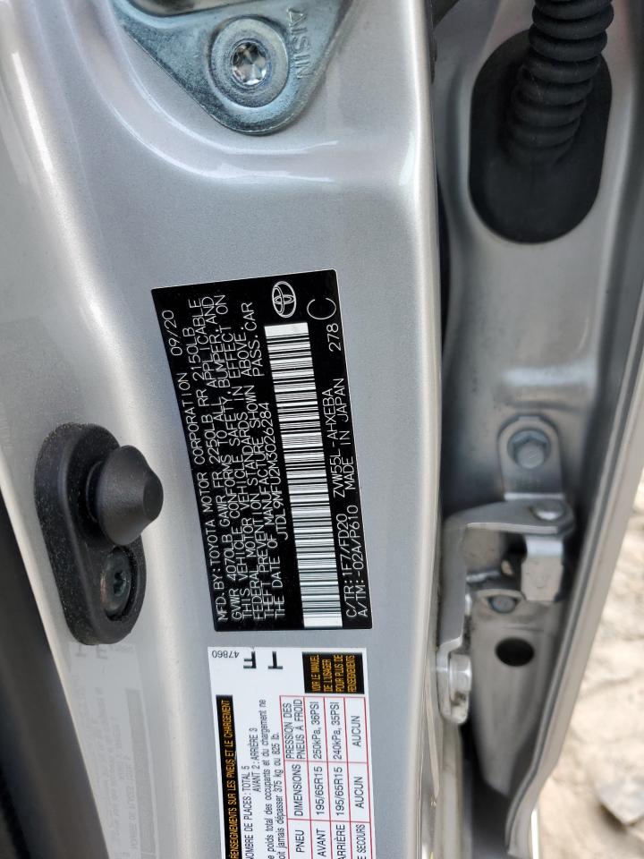2021 Toyota Prius VIN JTDL9MFU2M3026284 Copart auction photo, front end damage thumbnail 14