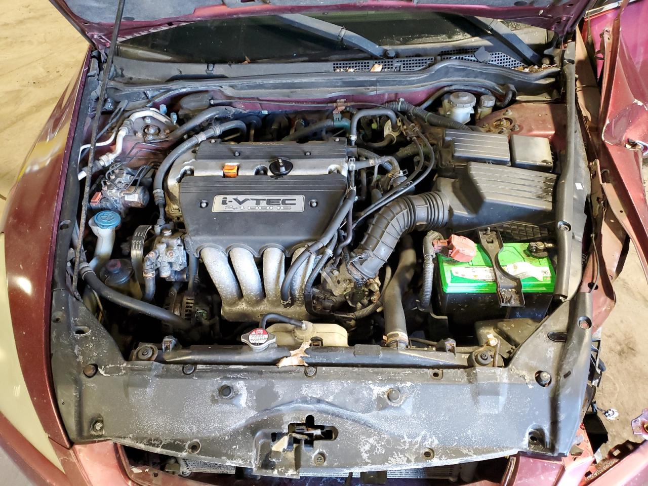 2004 Honda Accord VIN 1HGCM55854A080572 Copart auction photo, front end / side damage thumbnail 11