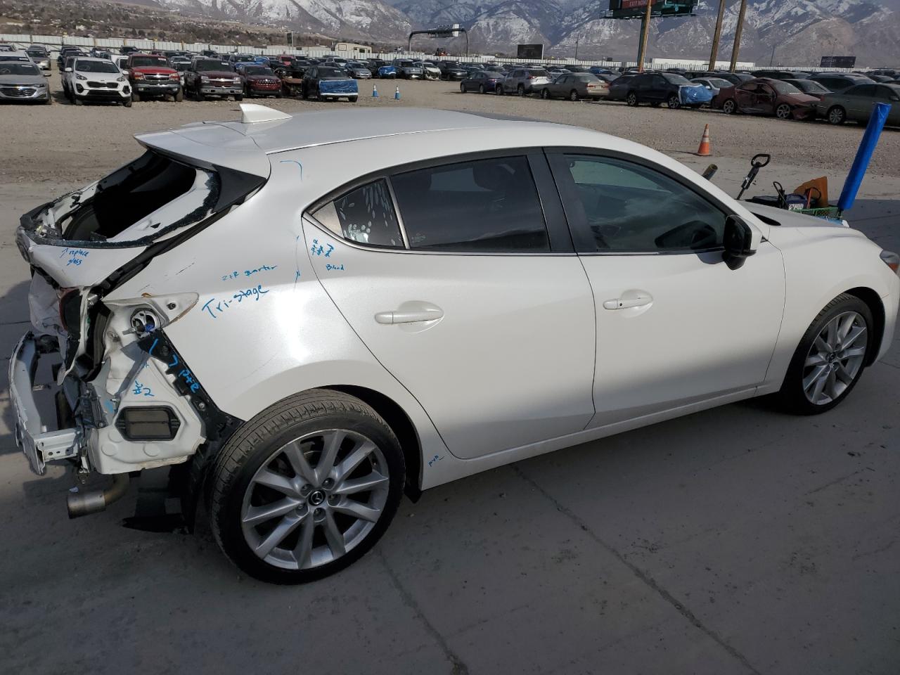 2017 Mazda 3 VIN JM1BN1M35H1121732 Copart auction photo, rear end damage thumbnail 3