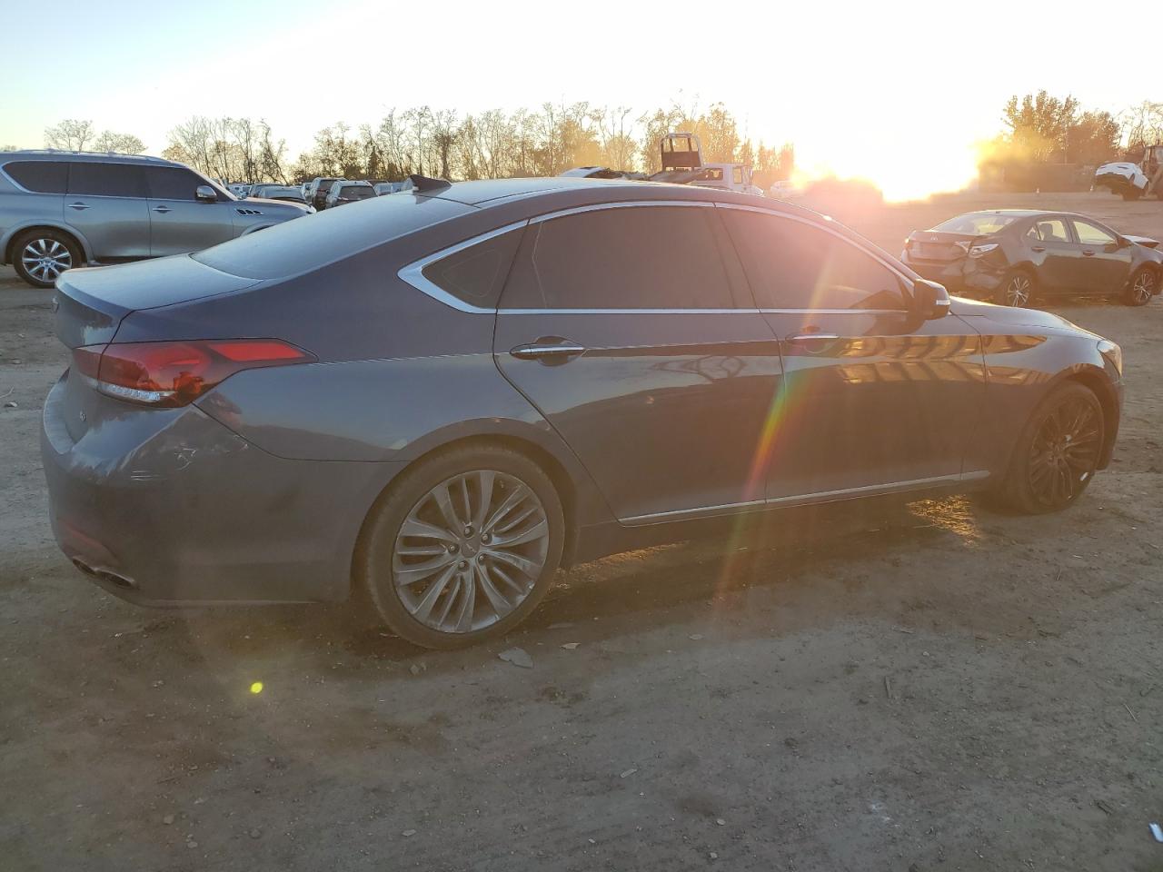 2017 Genesis G80 VIN KMHGN4JFXHU180517 Copart auction photo, front end damage thumbnail 3