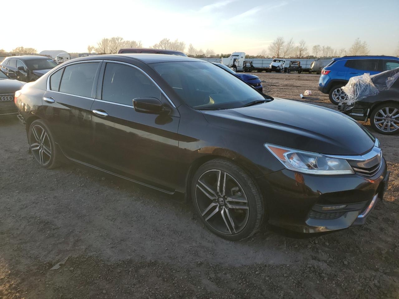 2017 Honda Accord VIN 1HGCR2F56HA244227 Copart auction photo, rear end / side damage thumbnail 4