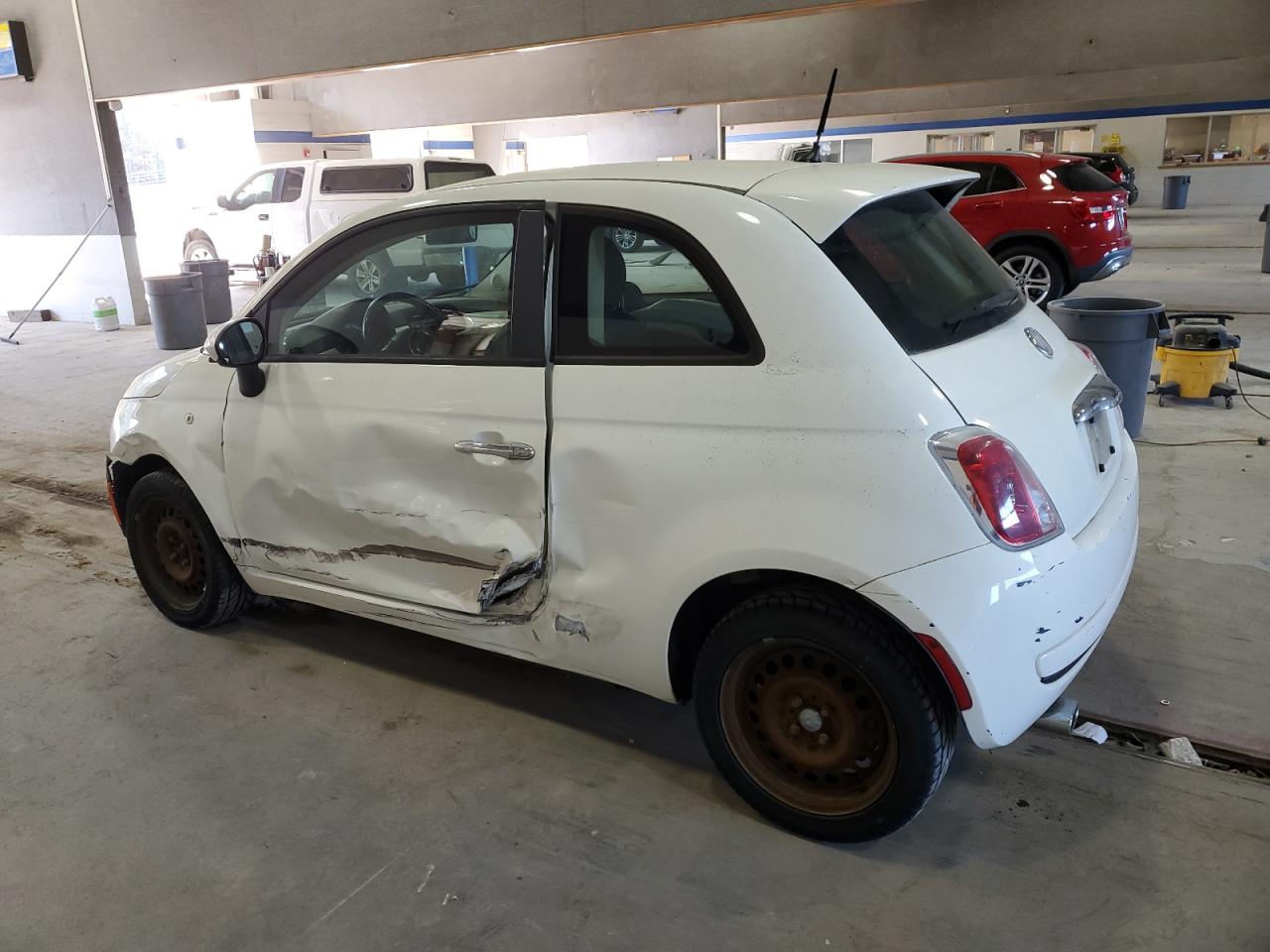 2013 Fiat 500 VIN 3C3CFFAR4DT512613 Copart auction photo, side / front end damage thumbnail 2