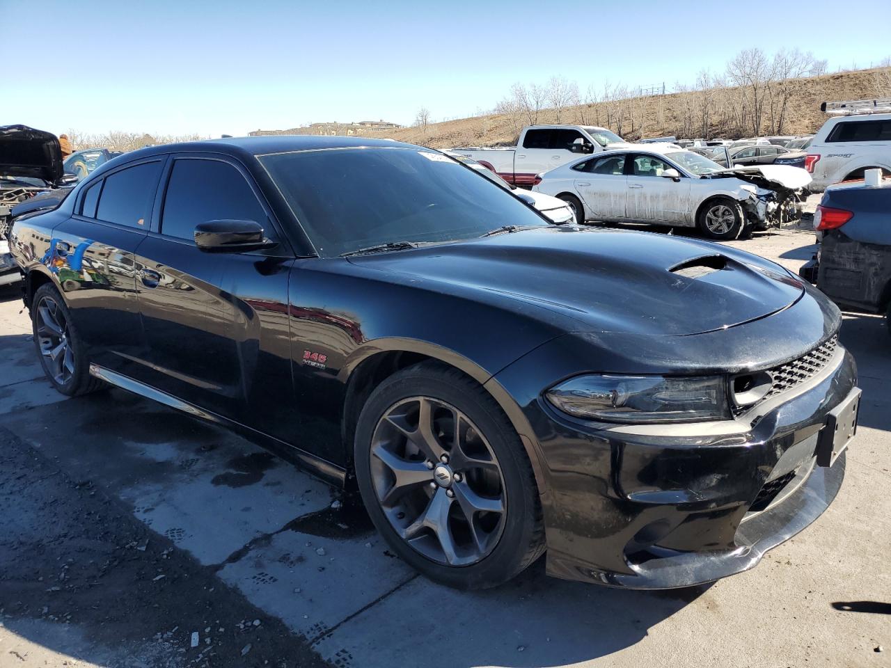 2019 Dodge Charger VIN 2C3CDXCT1KH738067 Copart auction photo, rear end / front end damage thumbnail 4