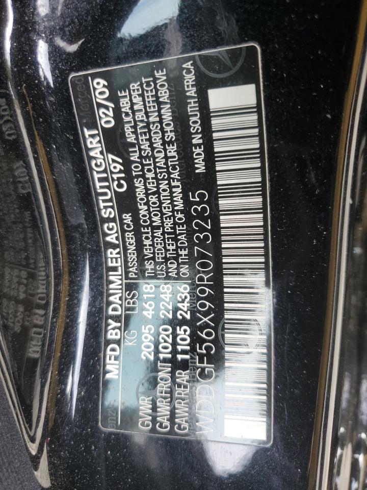 2009 Mercedes-Benz C-klasse VIN WDDGF56X99R073235 Copart auction photo, front end damage thumbnail 12