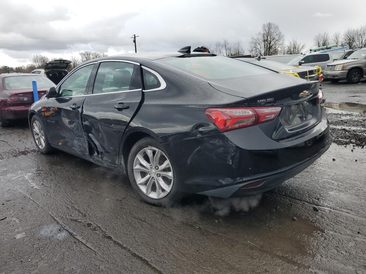 2020 Chevrolet Malibu VIN 1G1ZD5ST0LF000185 Copart auction photo, side / rear end damage thumbnail 2