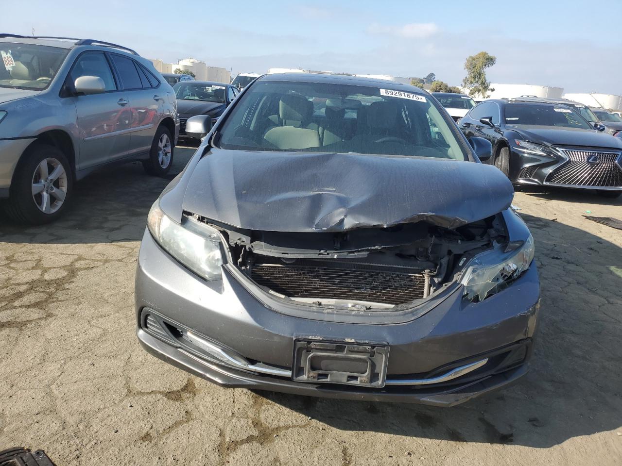 2013 Honda Civic VIN 2HGFB2F8XDH517287 Copart auction photo, front end damage thumbnail 5