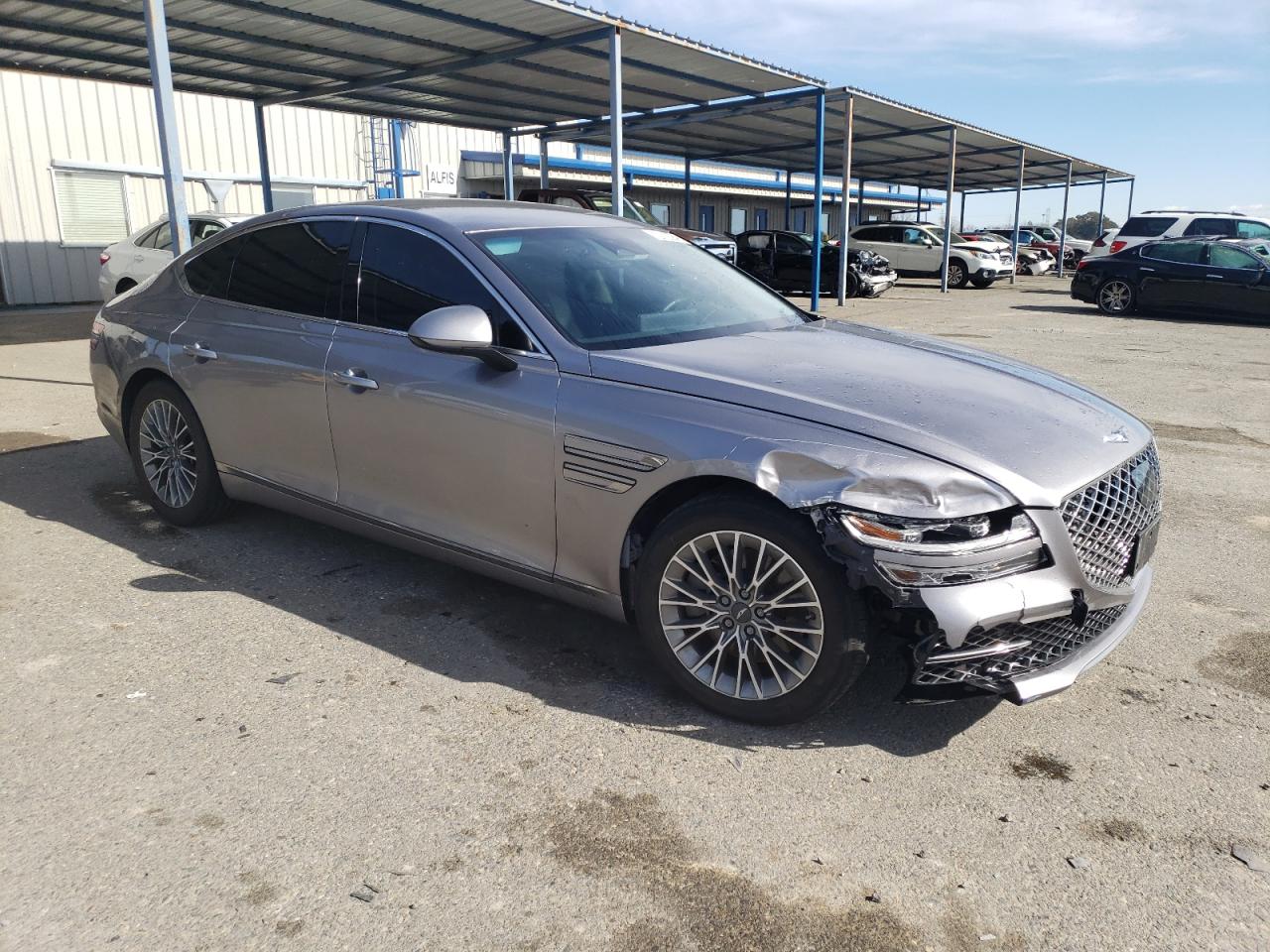 2023 Genesis G80 VIN KMTGB4SC3PU196012 Copart auction photo, front end damage thumbnail 4