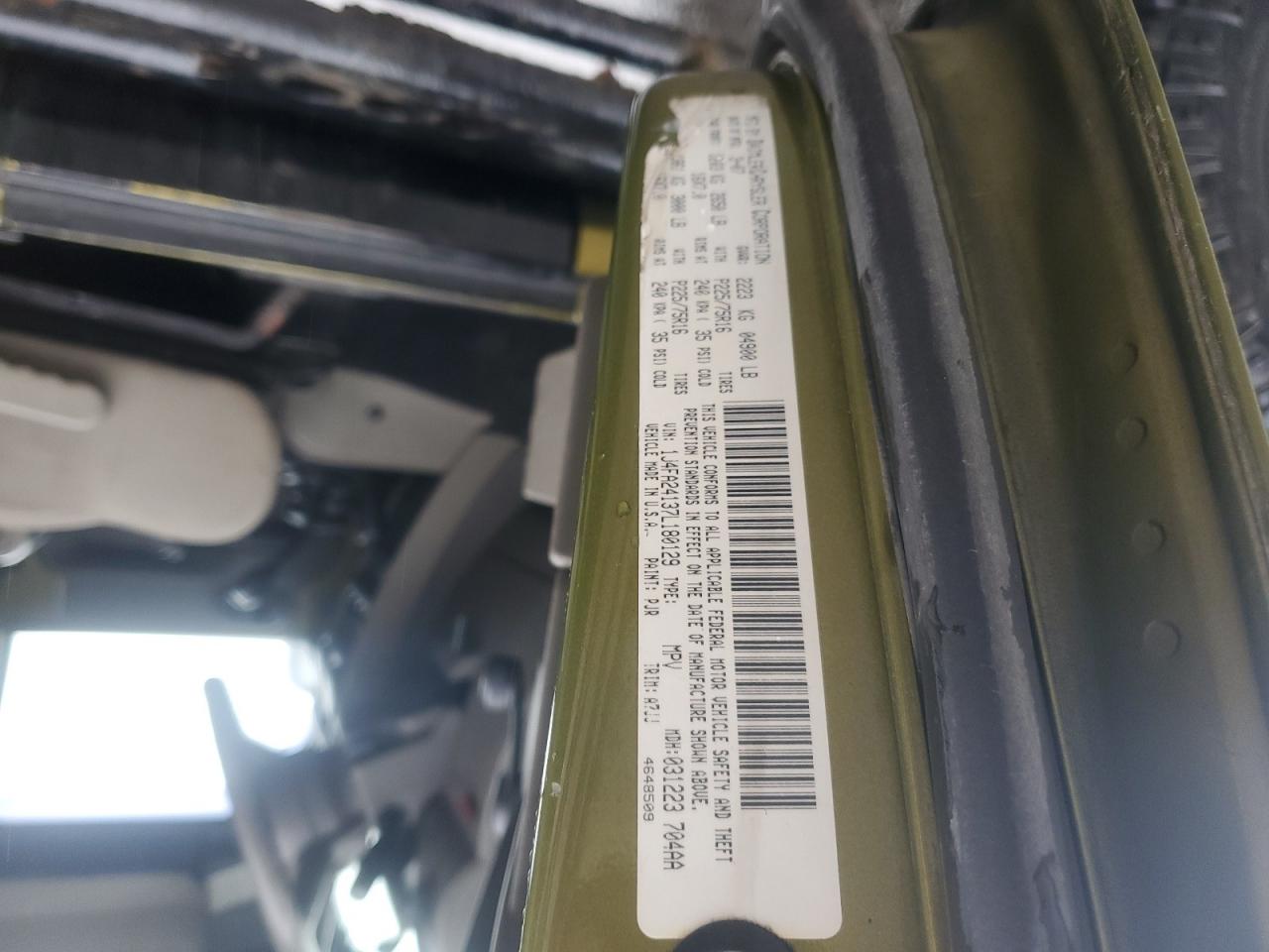 2007 Jeep Wrangler VIN 1J4FA24137L180129 Copart auction photo, rear end damage thumbnail 13