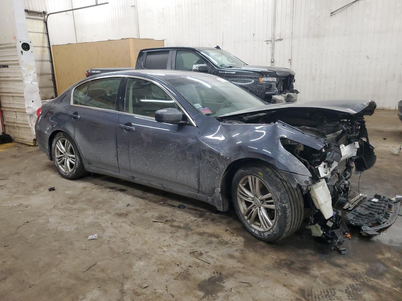 2013 Infiniti G VIN JN1CV6AR0DM351104 Copart auction photo, front end damage thumbnail 4