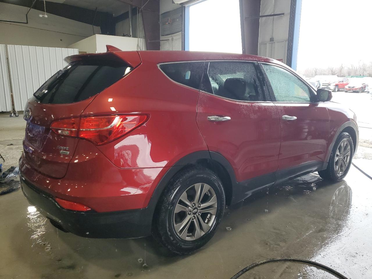 2016 Hyundai Santa Fe VIN 5XYZTDLB0GG328154 Copart auction photo, front end damage thumbnail 3