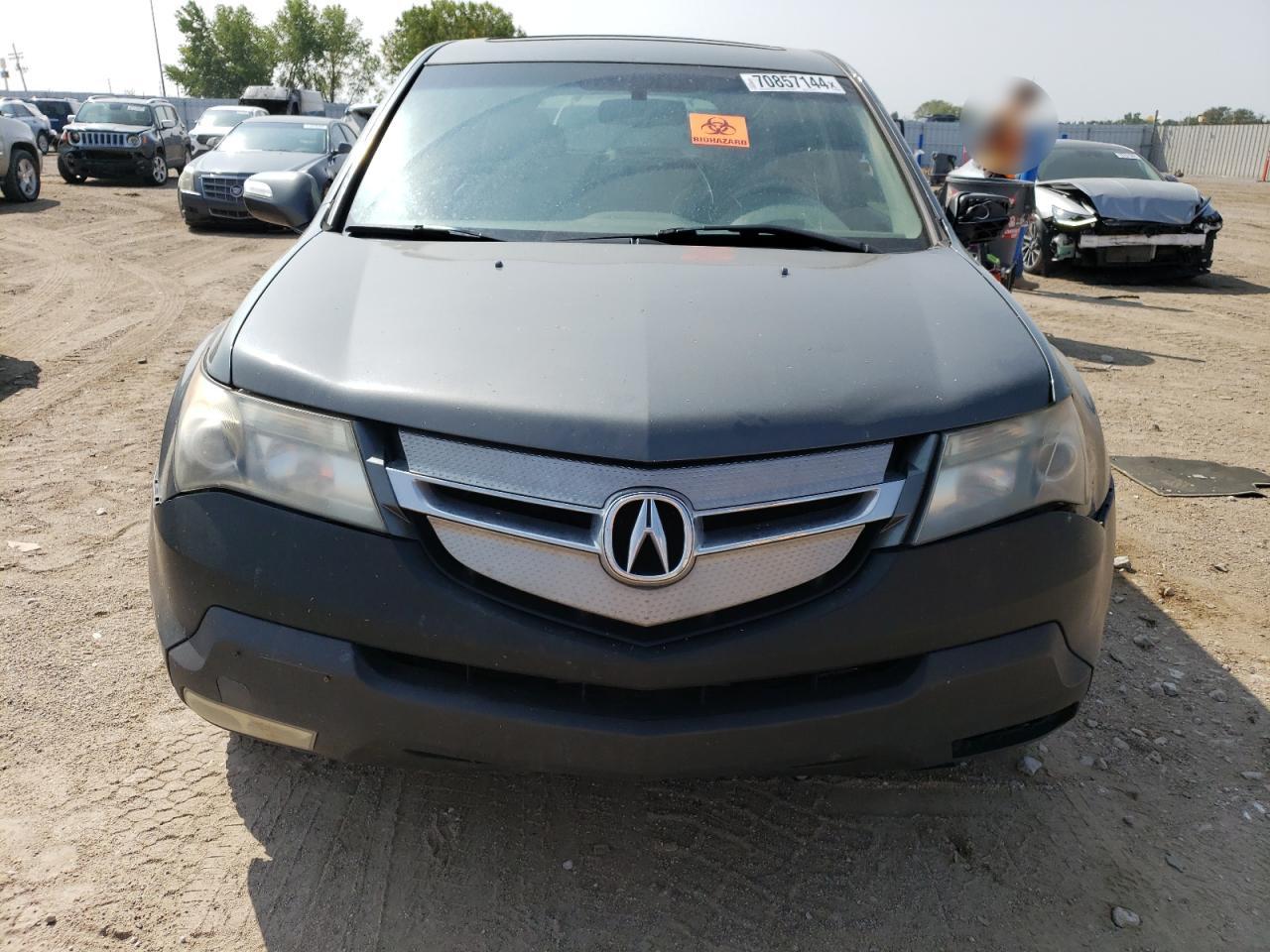 2008 Acura MDX VIN 2HNYD28268H536607 Copart auction photo, rear end / hail damage thumbnail 5