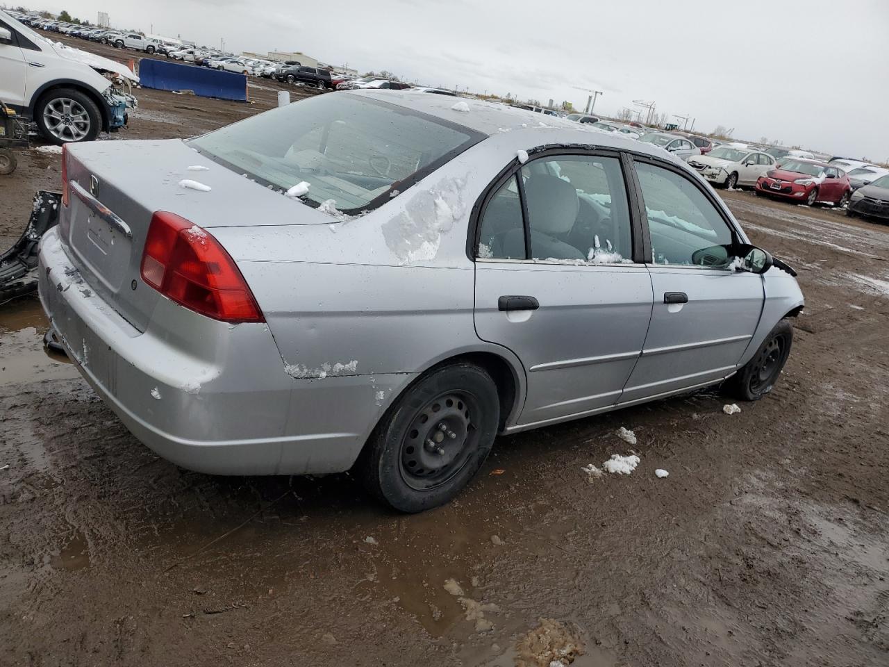 2001 Honda Civic VIN JHMES16531S010969 Copart auction photo, front end damage thumbnail 3